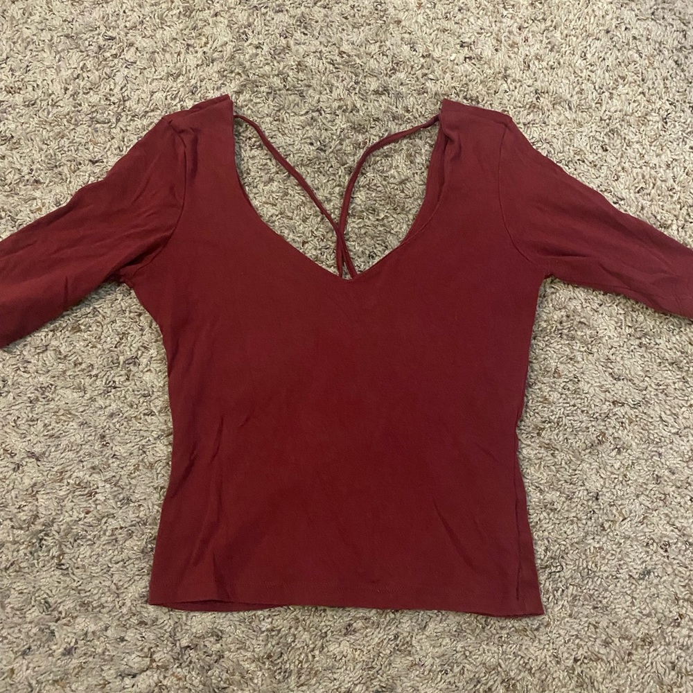 Maroon strappy top